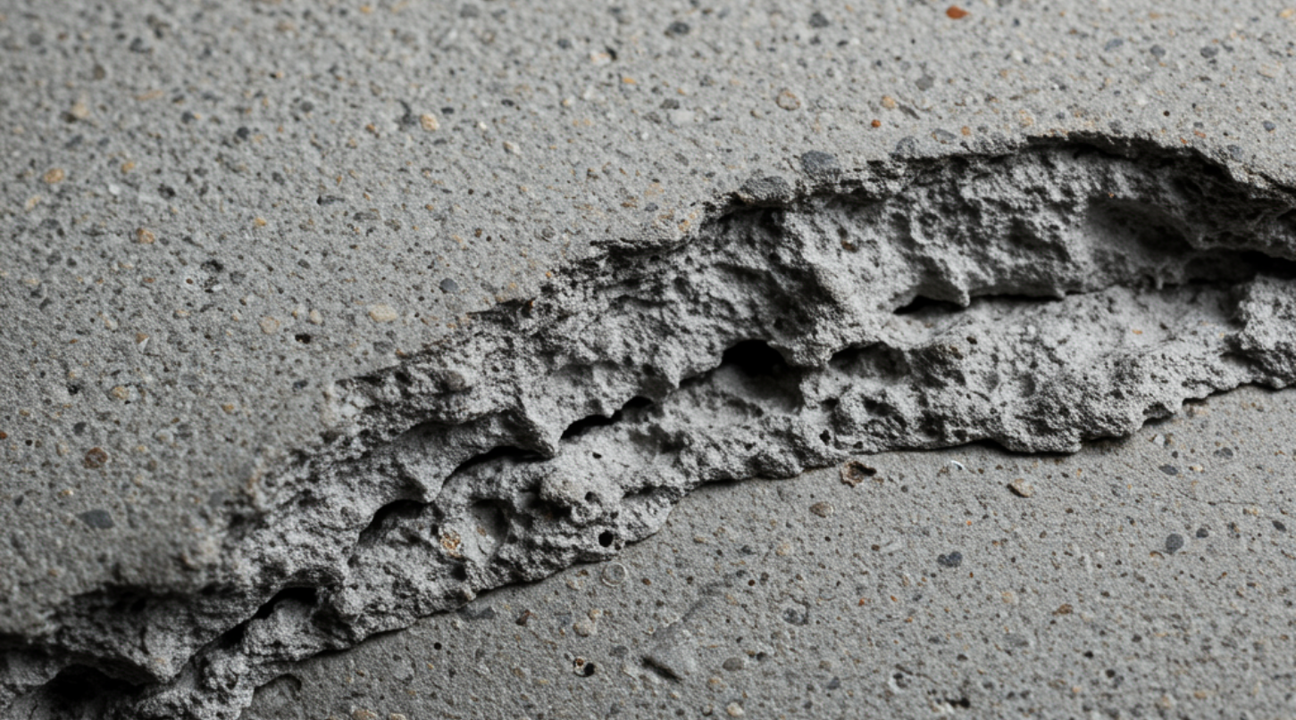 Beschädigte Betonoberfläche vor der Instandsetzung